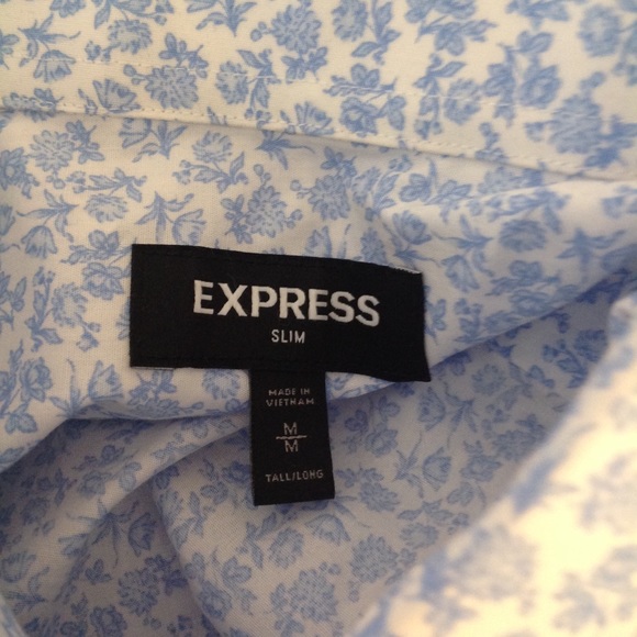 Express - Slim Floral Dress Shirt - Picture 4 of 4